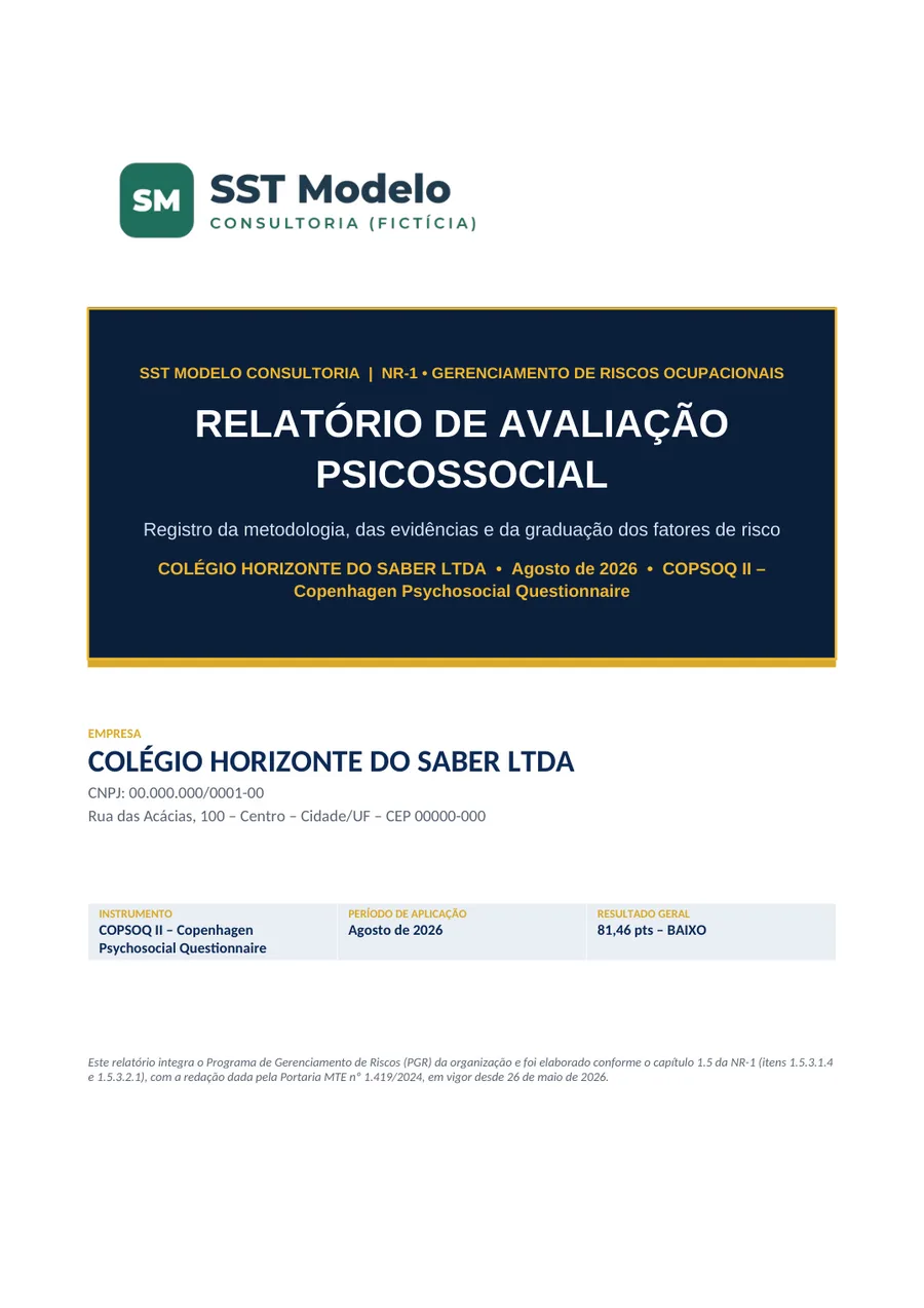 Relatório psicossocial