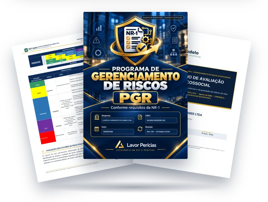 PGR e Relatório Psicossocial de exemplo impressos